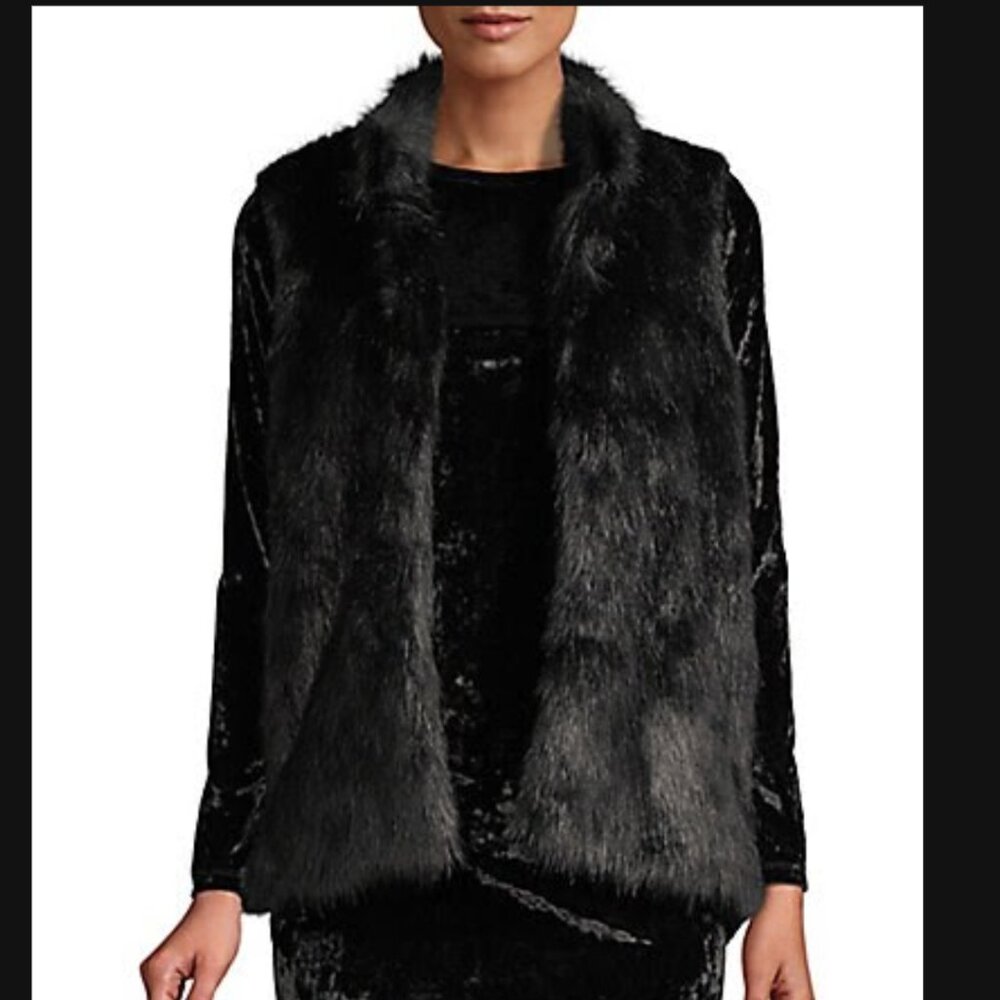 MICHAEL Michael Kors Faux Fur Sweater Vest X-large